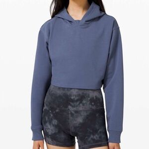Lululemon All Yours Cropped Hoodie Ink Blue Size Small
